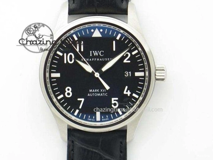 MIROTIME 0417 Durable Big Pilot 5019 Ceramic Case Black Dial Green Markers Asian 23J 7396